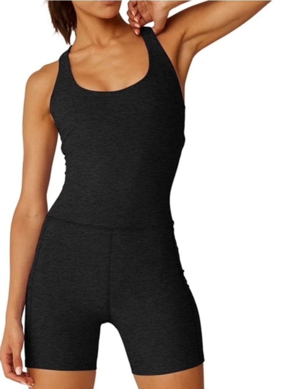 Beyond Yoga Black Sculpting Tank Romper No Side Pockets NWT